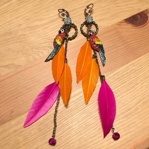 Betsey Johnson Parrot Earrings
